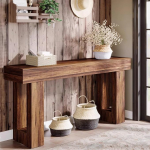 Esiku konsool, pikk ja kitsas konsool, vastupidav ja kergesti puhastatav, vastupidav, sobib elutoa sissep&auml;&auml;sualasse (pruun)