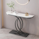 Moodne t&ouml;&ouml;stuslik stiilis konsoollaud - kitsas laud elutuppa magamistuppa kontorisse - stiilne hoiukoht diivani taga (must, 120x30cm)