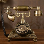 Vaigu imitatsioon vask Vintage Style Rotary Retro vanamoodne Rotary Dial Kodu ja kontori telefon Kodu elutoa sisekujundus