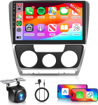 4G + 64G Androidi autoraadio VW Skoda Octavia 2 2007-2014 juhtmevaba Carplay Android Car Mirrorlinkiga, Hodozzy 10-tolline puuteekraaniga autoraadio koos navigatsiooniga Bluetooth WiFi DSP FM / RDS raadioga