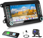 Motorsi 2+64G autoraadio VW Golf Tiguan Touran Passat Polo Skoda Caddy Seat juhtmevaba Carplay/Android auto, 7-tolline Android 13 puuteekraaniga GPS navigatsioon/WiFi/FM/RDS/SWC/Canbus/BT/EQ