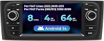 Autoradio Android 14 Fiat Punto (199/310) 2005-2009 & Linea (323) 2005-2011 GPS navigatsiooniga &uuml;hilduv Carplay, Android Car, 4G Bluetooth 5.0, 6.2-tolline puuteekraan, DSP/DVR/RDS/DAB (4+64GB)