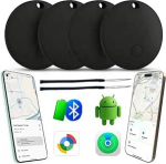 2025 Key Tracker (iOS ja Android jaoks) Smart Tag Finder Key Finder kotidele Kohvrile T&ouml;&ouml;tab Apple Find My (Apple MFi Certified) & Google Find My Device - Pack of 4 (must)