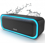 DOSS SoundBox Pro Bluetooth k&otilde;lar, 20 W stereoheli, ekstra bass, IPX6 veekindel, 20 tundi aku, v&auml;rviline valgus, Bluetooth box &otilde;ue, rannale, koju, aeda, must