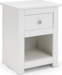 The Julian Bowen Radley Bedside Table in Surf White is a chic and modern design for modern bedrooms