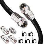 ASNQ RG6 koaksiaalkaabli &uuml;henduskomplekt 75 Ohm kiire Premium koaksiaalkaabel 15 m interneti, digitaaltelevisiooni, satelliidi, antenni&uuml;henduste jaoks, sisaldab 4 pikendusliitmikku kaabli &uuml;hendamiseks