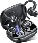 Jesebang Bluetooth k&otilde;rvaklapid Sport In-Ear k&otilde;rvaklapid Traadita Bluetooth 5.3 HD mikrofoniga, silmapaistev heli, 40 tundi m&auml;nguaega, mugavus, kahekordne LED-ekraan, IP7 veekindlad k&otilde;rvaklapid k&otilde;rvakonksudega