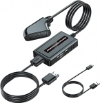 EASYCEL Female Scart to HDMI Converter, toetab 4: 3/16: 9/16: 10/Full Aspect Ratio ja 720p/1080p HDMI Switching Scart to HDMI Adapter for N64/PS2/Wii/DVD/STB/Sky/VHS/VCR