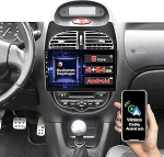 Qualcomm 8 Core 4 + 64 GB Android 15 autoraadio Peugeot 206 206CC Cirteon C2 2001-2016 traadita Carplay Android auto, 9-tolline puuteekraan 3D automudel/jahutusventilaator/GPS/BT/WiFi/reziimiskaamera/DSP/FM