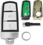433 MHz 3-nupuga autov&otilde;tme kaugjuhtimispult Volkswagen VW CC Passat Passat B6 B7 Magotan Fccid: 3C0959752BA koos ID48 kiibiga v&otilde;tmehoidjaga