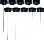 MIJOMA 10 k&uuml;&uuml;nla hoidjate komplekt, teek&uuml;&uuml;nla hoidjad kleepimiseks, metallist, DIY advendip&auml;rg, j&otilde;ulup&auml;rg, pikkus 20 cm, k&uuml;&uuml;nalde ja teek&uuml;&uuml;nalde jaoks kuni 40 mm l&auml;bim&otilde;&otilde;duga, t&auml;iuslik lauakaunistus