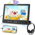 DESOBRY 10,5-tolline auto DVD-m&auml;ngija koos peatoe kinnitusega, kaasaskantav DVD-m&auml;ngija autosse koos k&otilde;rvaklappidega, plaadi sisend iminapaga, toetus 1080P videole, HDMI sisend, USB / SD-kaardi lugeja