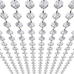 10m K9 klaasist kristallgirland - rippuv l&uuml;htri kalliskivi helmekett - 14mm l&auml;bipaistev kaheksanurkne prisma teemantdekoratsioon pulmapeo Manzanita j&otilde;ulupuu jaoks