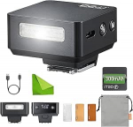 Godox iT20 F kaamerasalam Fujifilmi jaoks, iT20F TTL mini v&auml;lklambid magnetilise v&auml;rvifiltriga, 700+ v&auml;lklambi, 1.5s taaskasutus, &uuml;hildub Fuji X100VI GFX100RF XS20 XS10 XT30 II XT5 XM5 GFX50 (must)