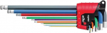 Wiha MagicRing 41979 Allen Key Set in ErgoStar Holder Hexagonal Ball Head 9-Piece Bright Coloured