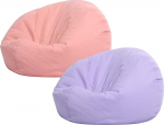 Sliner 2 Pack Bean Bag Covers for Kids and Adults (No Filler) with Zipper for Plush Toy Organization or Memory Foam (Pink and Purple)