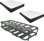 Somnia Descanso Complete with 2 Bombay Mattresses (Winter/Summer Side) + Reinforced Nest Bed 90 x 190 cm Alloy Steel 90 x 190 cm
