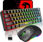 Mehaaniline traadita m&auml;nguklaviatuur Bluetooth 5.0/2.4G USB Dual Mode 2200mAh RGB LED taustavalgus Kompaktne t&auml;ielik anti-ghosting Key Traadita m&auml;nguhiir 750mAh kergekaaluline