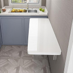 Heavy Duty Wall-Mounted Folding Drop-Leaf Table for Home Office & Kitchen - Space-Saving Floating Desk with 70kg Load Capacity - Ideal for Dining & Laundry Rooms