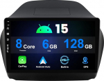 6G + 128G Android 15 Autoradio F&uuml;r Hyundai Tucson/IX35(2010-2015) Kabelloses Carplay Android Auto 10 Zoll IPS autostereo DSP Mirror Link BT WiFi GPS FM/RDS SWC Tagfahrkamera+Mic