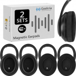 Geekria Snap Ear Pads asenduskomplekt, magnetilised Easy Switch k&otilde;rvapadjad, asendusk&otilde;rvapadjad sekundite jooksul, k&otilde;rvaklapi kate (must + proteiinnahk)