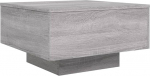 vidaXL Coffee Table, Side Table with LED Lights, Sofa Table for Living Room, Coffee Table, Tea Table, Telephone Table, Modern, Grey Sonoma