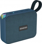 Kenwood AS-60BT-A Kaasaskantav Bluetooth-k&otilde;lar 5W v&auml;ljundiga, TWS-funktsioon, IPX7 veekindlus, MicroSD-pesa, LED-efektid, kuni 8,5 tundi kestev aku, USBC-C, sinine