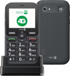 Doro - Leva L10 - T&eacute;l&eacute;phone Portable Senior - T&eacute;l&eacute;phone 4G D&eacute;bloqu&eacute; - Grand &Eacute;cran - Son HD Puissant - Appareil Photo - Touche d'Assistance Avec GPS - Socle Chargeur Inclus - Graphite