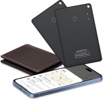 Wallet Tracker Card Pack of 2 Thin 1,6 mm, Air Smart Tag Wallet Finder Card &uuml;hildub Apple Where? App (ainult iOS), veekindel esemete otsija kohvrite/rahakottide/v&otilde;tmete jaoks, must
