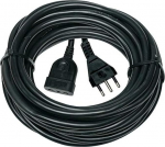 Brennenstuhl 1167465 Pikenduskaabel plastikust 10 m must Itaalia pistikuga 16A ja Itaalia pistikupesaga 10A+16A