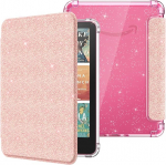 MoKo &uuml;mbris All-New 7-tollise Kindle Paperwhite 2024 12th Gen & Kindle Coloursoft Signature Edition 2024, Ultra Clear Soft Flexible Glitter TPU Case Lightweight Case koos Auto Wake/Sleep, Glitter Lightiga