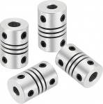 hankekaart Flexible Kupplungen, 4 mm kuni 5 mm, Gelenkverbinder aus Aluminiumlegierung, flexible Wellenkupplungen, Motorkupplung f&uuml;r 3D-Drucker, CNC-Maschine, Motorf&uuml;hrung, DIY-Encoder D12 x L 18 mm
