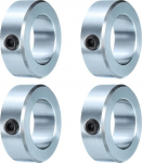 sourcing map Schraubenmanschetten, 4 St&uuml;ck, 3,8 cm Bohrung, verzinkter Stahl, Schaftmanschetten, 5,1 cm Au&szlig;endurchmesser, 11/16 Zoll Breite Achsmanschette f&uuml;r Linearstangenwellenf&uuml;hrung