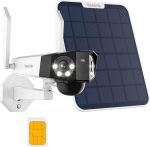 Reolink 4K 3G/4G LTE Solar Surveillance Camera with SIM Card, 180&deg; Paranoma, Dual Lens, Outdoor Wireless Camera without WiFi with Battery, AI Detection, 30 m Colour Night Vision, Duo 2 LTE + Solar