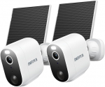 INFIYA WiFi Outdoor Wireless 2K Camera Battery Solar Panel Waterproof IP65 PIR Detection Human Detection AI Compatible with Alexa