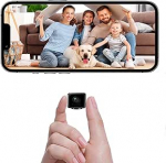 Mini kaamera, 4K HD v&auml;ike kaamera, WiFi valvekaamera siseruumide valvekaamera mobiiltelefoni &uuml;lekandega, pika ooterežiimiga aku kaamera, &ouml;&ouml;n&auml;gemine, liikumisandur, beebidele, lemmikloomadele, koju