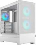 Fractal Design Pop Air RGB White - Karastatud klaasist l&auml;bipaistev toon - Honeycomb Mesh Front - TG k&uuml;lgpaneel - Kolm 120 mm Aspect 12 RGB ventilaatorit kaasas - ATX High Airflow Mid Tower PC m&auml;ngukapp