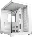 CPS C3 T700 PC-behuizing ATX Mid Tower, Gehard Glas & Gaas Voorzijde, Hoge Luchtstroom, Ondersteuning voor ATX/MATX/ITX, Ondersteuning voor 360 mm Radiator - Wit (Geen Fans Included)