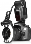 Meike MK-14EXT-C E-TTL Makro Ring Lite v&auml;lklambi LED AF assistentlambiga Canon kaameratele 5D Mark II 6D 7D 50D 60D 70D 550D 600D 650D 700D 50D 50D 60D 70D 600D 650D 700D