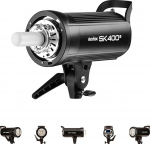GODOX SK400II 400Ws stuudio v&auml;lklambi stroboskoop koos Bowensi hoidiku ja lambijuhikuga, 150W modelleerimislamp stuudio-, pildistamise, asukoha ja portreefotograafia jaoks.