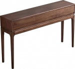Konsool aus Massivholz mit 2 Schubladen, Zapfenverbindung, Verdickten Beinen und Hohem Fu&szlig; - Ideal f&uuml;r den Eingangsbereich(140cm/55in)
