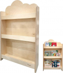 Family Nation, Cloud Montessori Front raamatukapp lastele, ideaalne raamatute hoidmiseks ja organiseerimiseks, puidust raam, naturaalne v&auml;rv, 95 x 60 x 12,5 cm