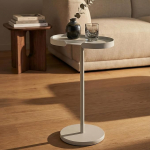 K&otilde;rvallaud alumiiniumist, k&otilde;rgekvaliteedilise pulberv&auml;rviga, ilmastikukindel ja stabiilne - Stan Ovaalne k&uuml;ljelaud elutuppa, r&otilde;dule ja terrassile, hoolikalt valmistatud ELis (valge).