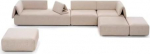 Modulares armloses Sofa, Schaumstoff-Couch - einfache Montage, minimalistischer Stil, &uuml;bergro&szlig;es Design f&uuml;r Wohnzimmer, Schlafzimmer, B&uuml;ro