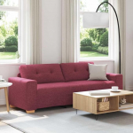 vidaXL veinipunane 3-kohaline diivan 180cm kangas