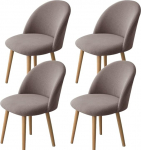 Komplekt 4 Stretchy tooli katted s&ouml;&ouml;gitoa toolidele, kumer seljatugi, kaasaegne aktsent tool Slipcovers, pestav tool kaitsjad, ilma k&auml;etoed elutuba, k&ouml;&ouml;k, hotell (Taupe, 4