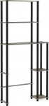 Furinno Ruumis&auml;&auml;stlik tualettkapp 4 riiuliga, prantsuse tammepuust hall/must, 22,86 x 78,9 x 165,35 cm