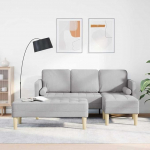 Generisch Sofa Set mit Kissen 2 pcs Wolkengrau Polyester,M&ouml;bel,Diivanid,39.5KG,3329261