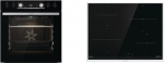 Gorenje Black Set 4 sisseehitatud pliidikomplekt, induktsioon, 77 liitrit, ExtraSteam, GentleClose & Open, AirFry, PizzaMode, PerfectGrill, teleskoopjooksud, induktsioonpliit PowerBoostiga, must
