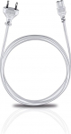 Oehlbachi &uuml;henduskaabel [1x Euro-pistik - 1x Kleinger&auml;te-liitmik C7] 3 m valge Powercord C 7